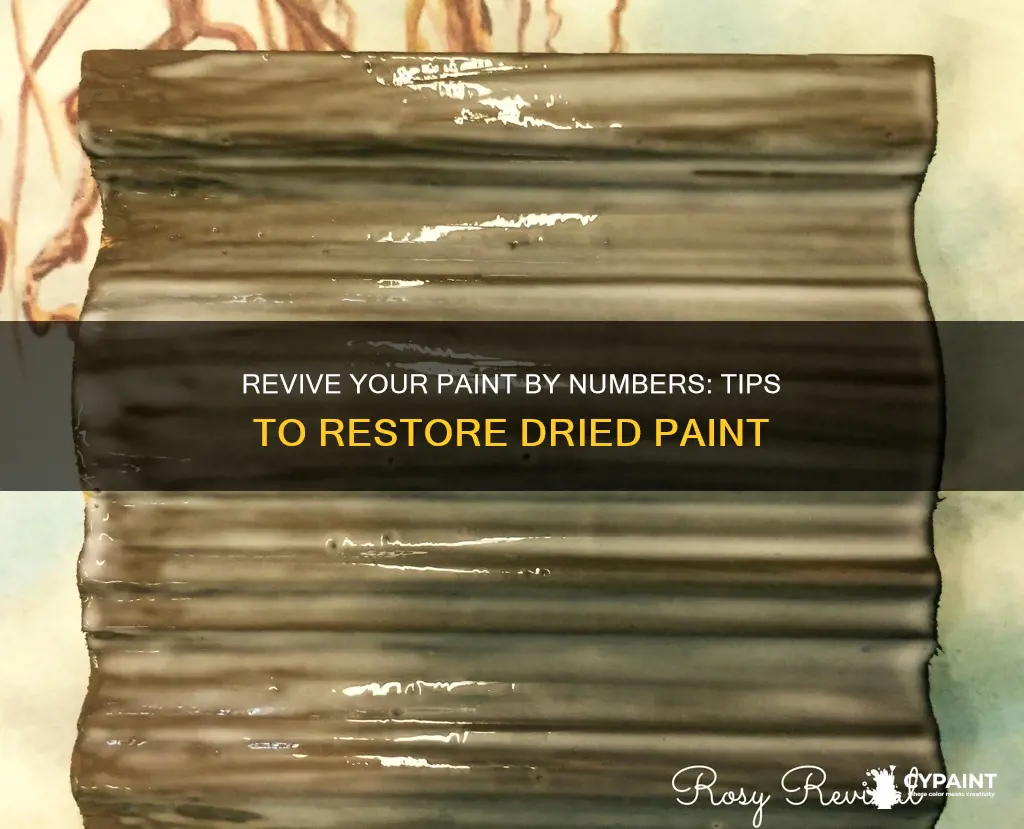 what to do when paint by numbers paint dried