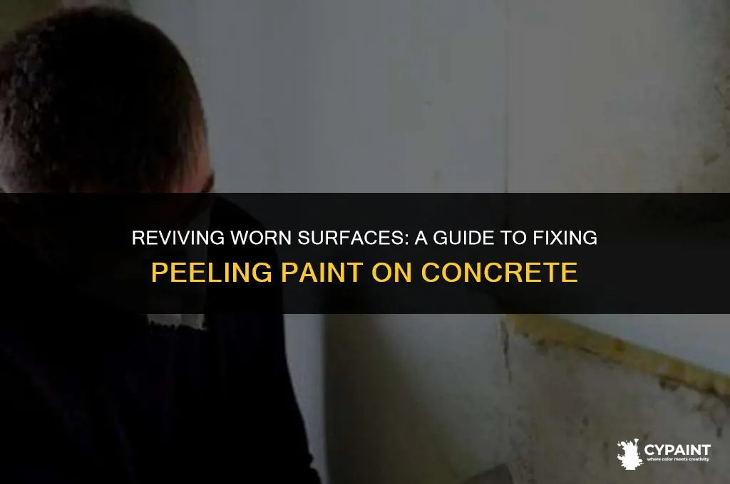 what to do when paint is coming off of concrete