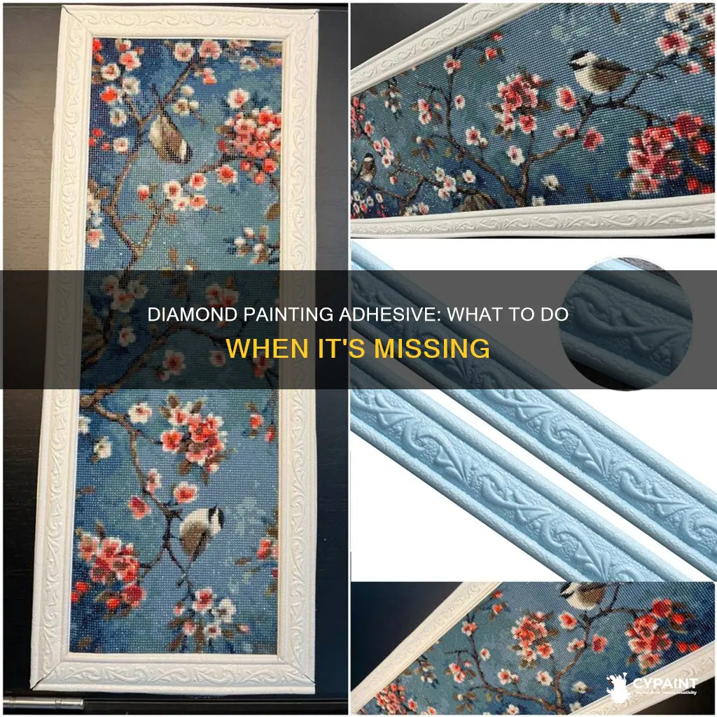 what to do where diamond painting has no adhesive