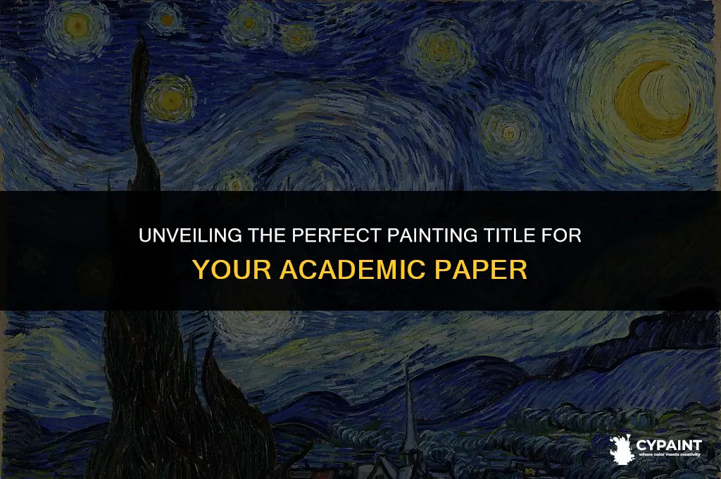 what to do with a painting title in a paper