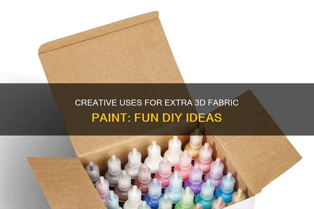 what to do with extra 3d fabric paint