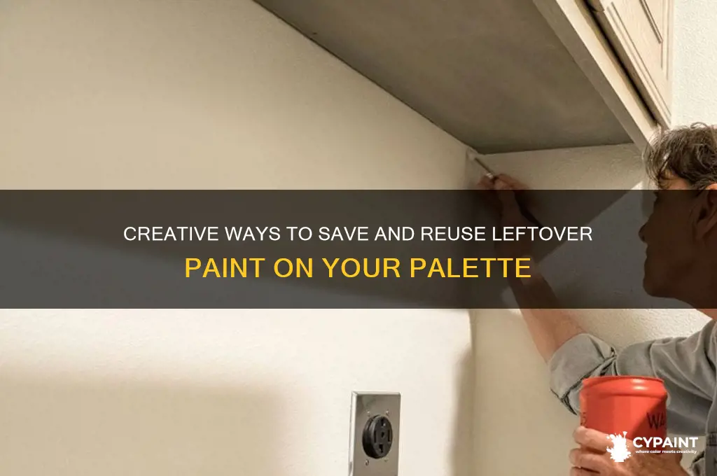 what to do with leftover paint on palette