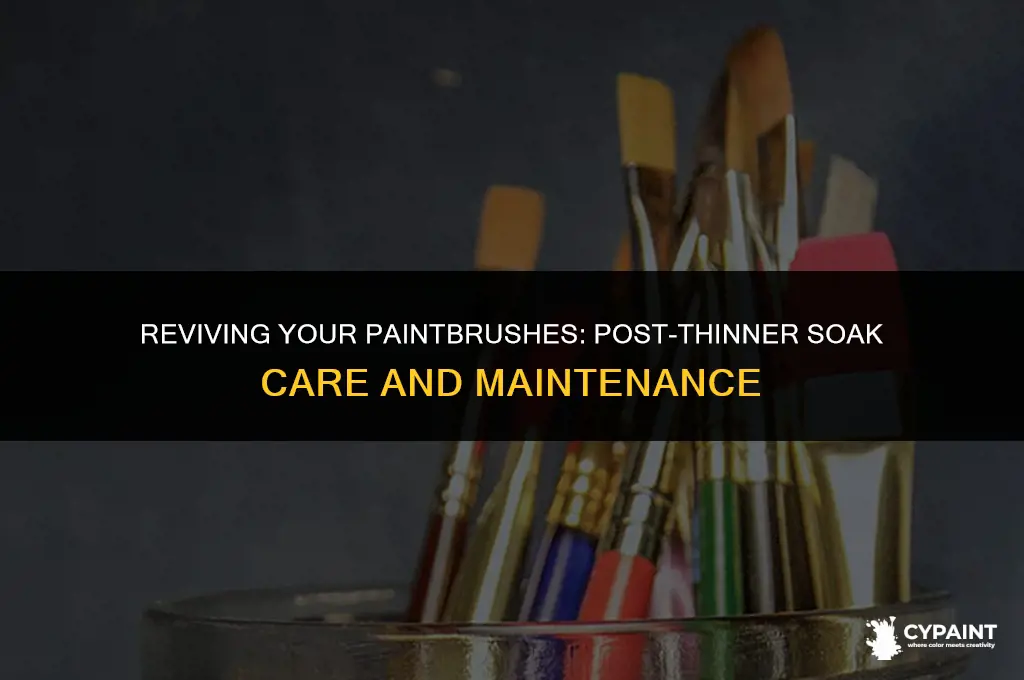 what to do with paint brusch after soaking in thinner