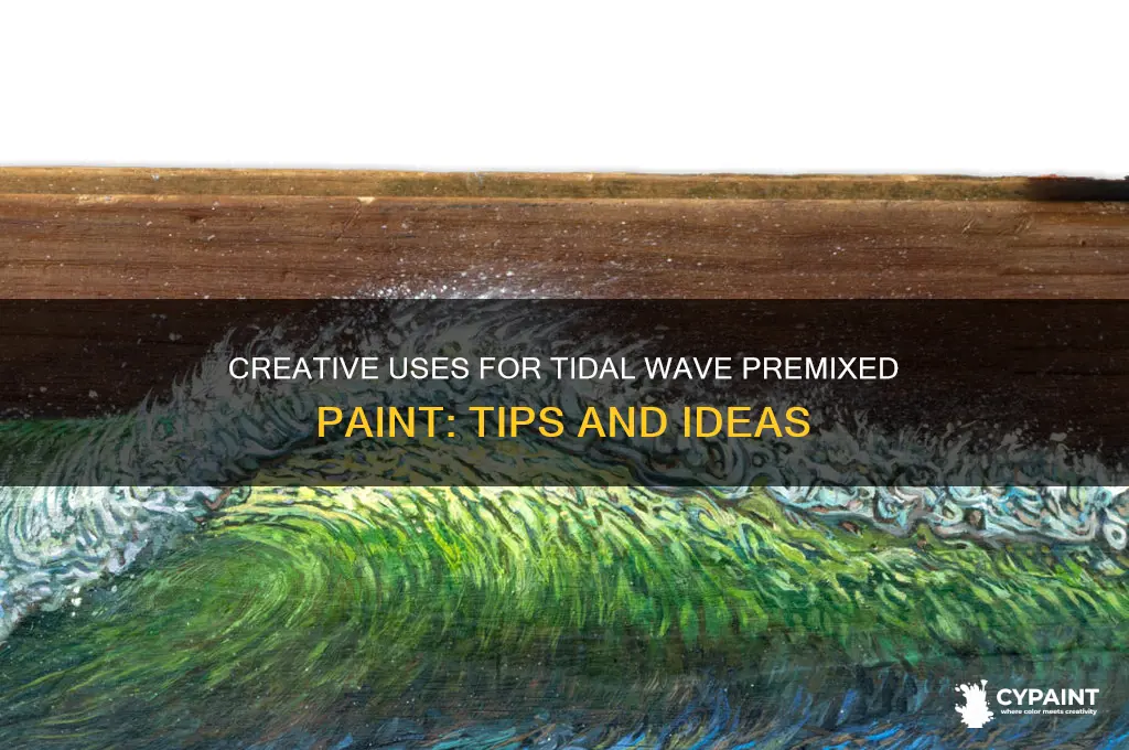 what to do with tidal wave premixed paint
