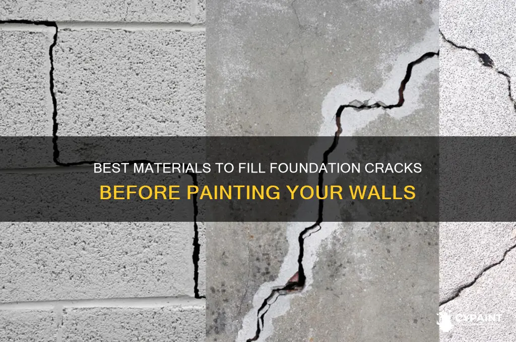 what to fill foundation cracks with before painting