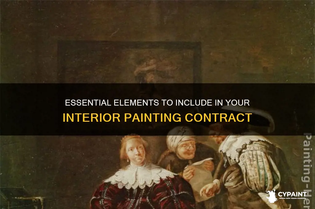 what to include in an interior painting agreement