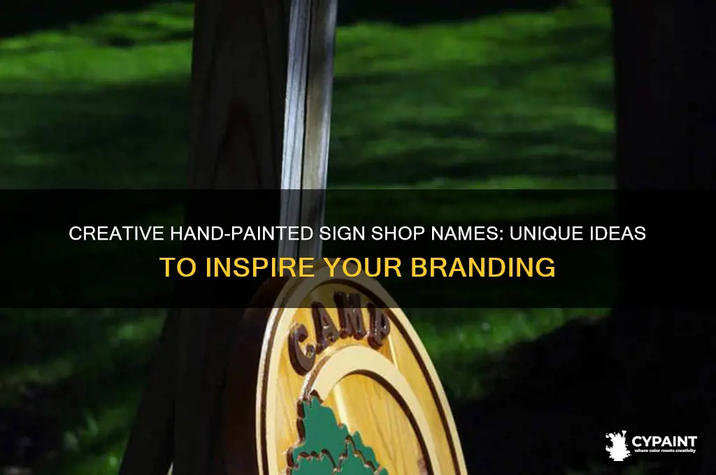 what to name my hand painted sign shop