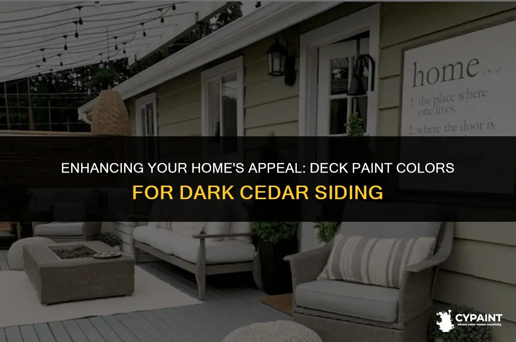 what to paint a deck against dark western cedar siding