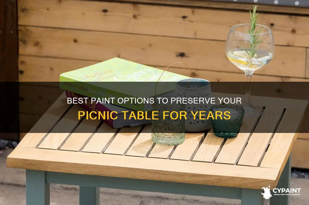 what to paint a picnic table with to preserve it