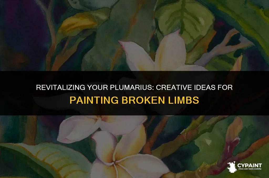 what to paint on my plumarius tree where limb broke