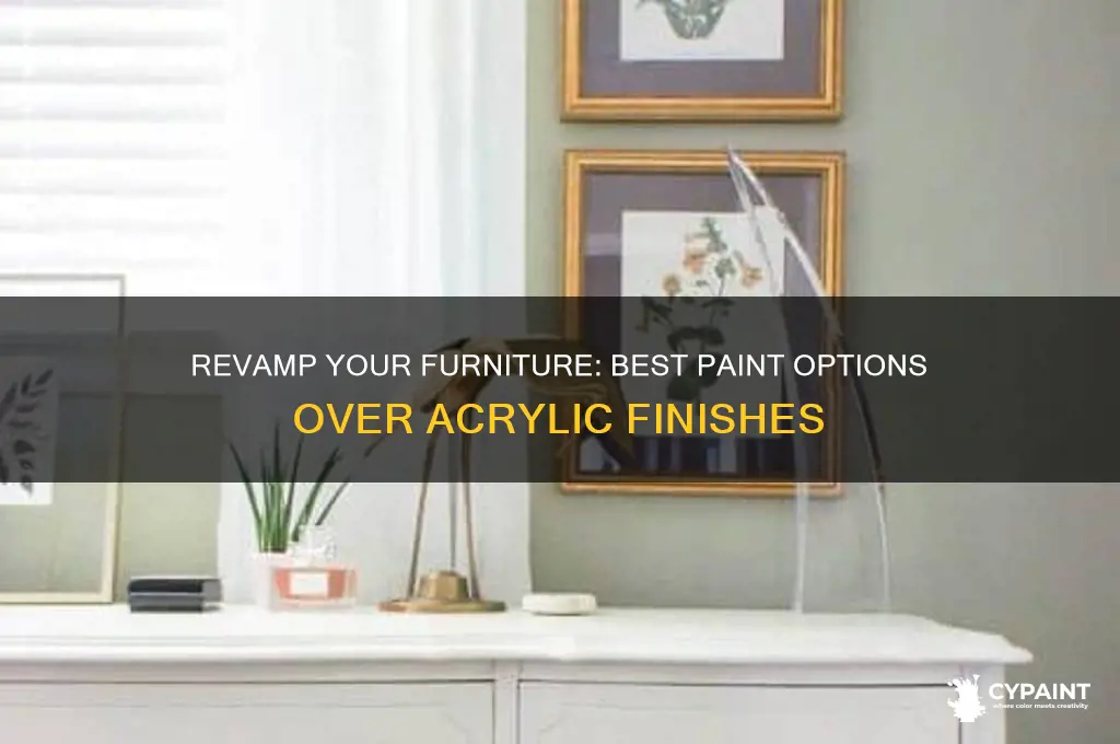 what to paint over acrylinc paint on furnature