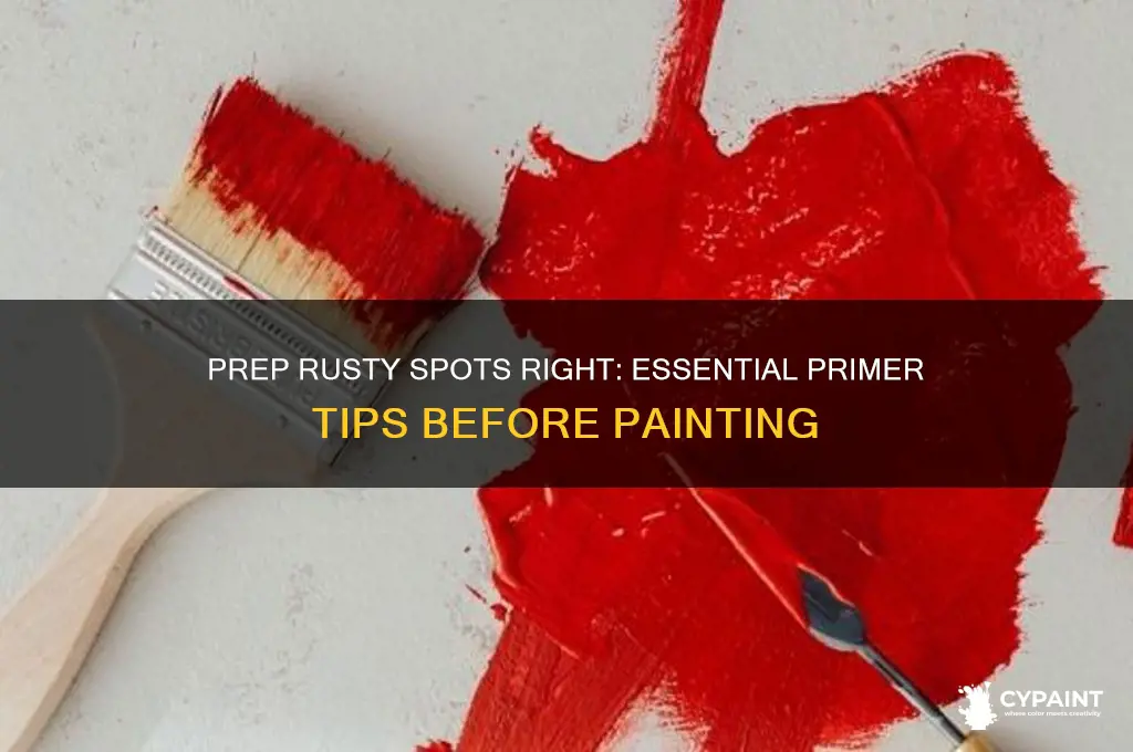 what to paint rusty spot with before painting