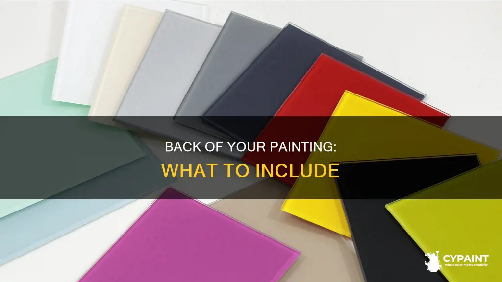 what to put on the back of a painting