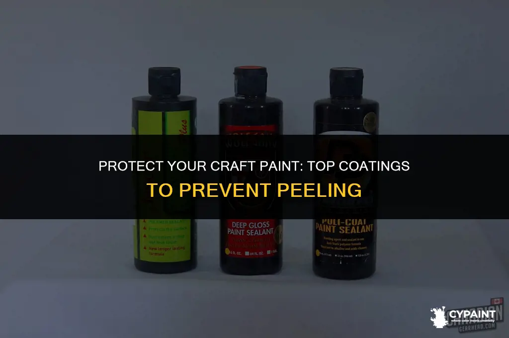 what to put over craft paint to keep from peeling