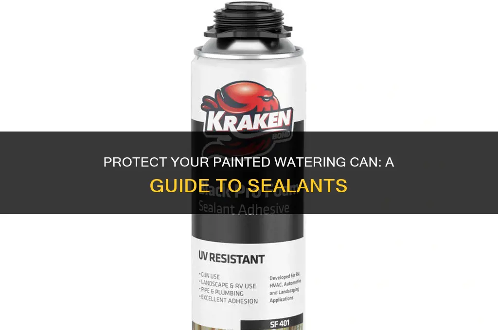 what to seal a painted watering can with