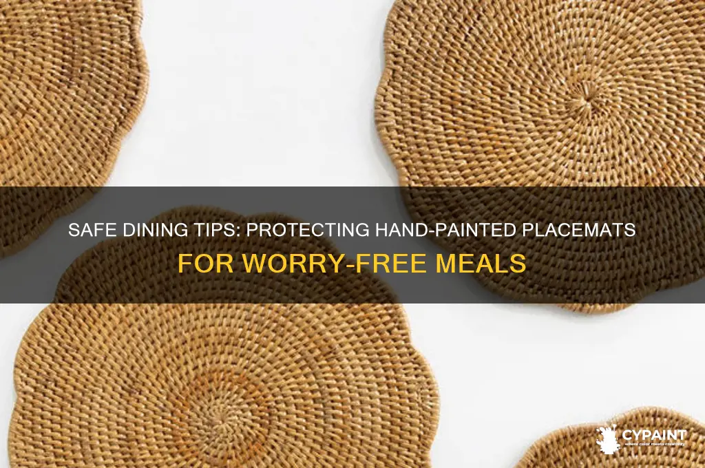 what to spay hand painted placemats for safeeating