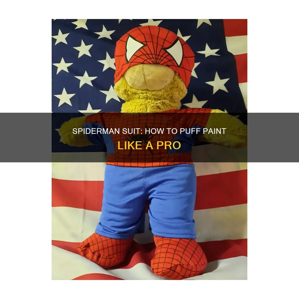 what to stuff spiderman suit with when puff painting