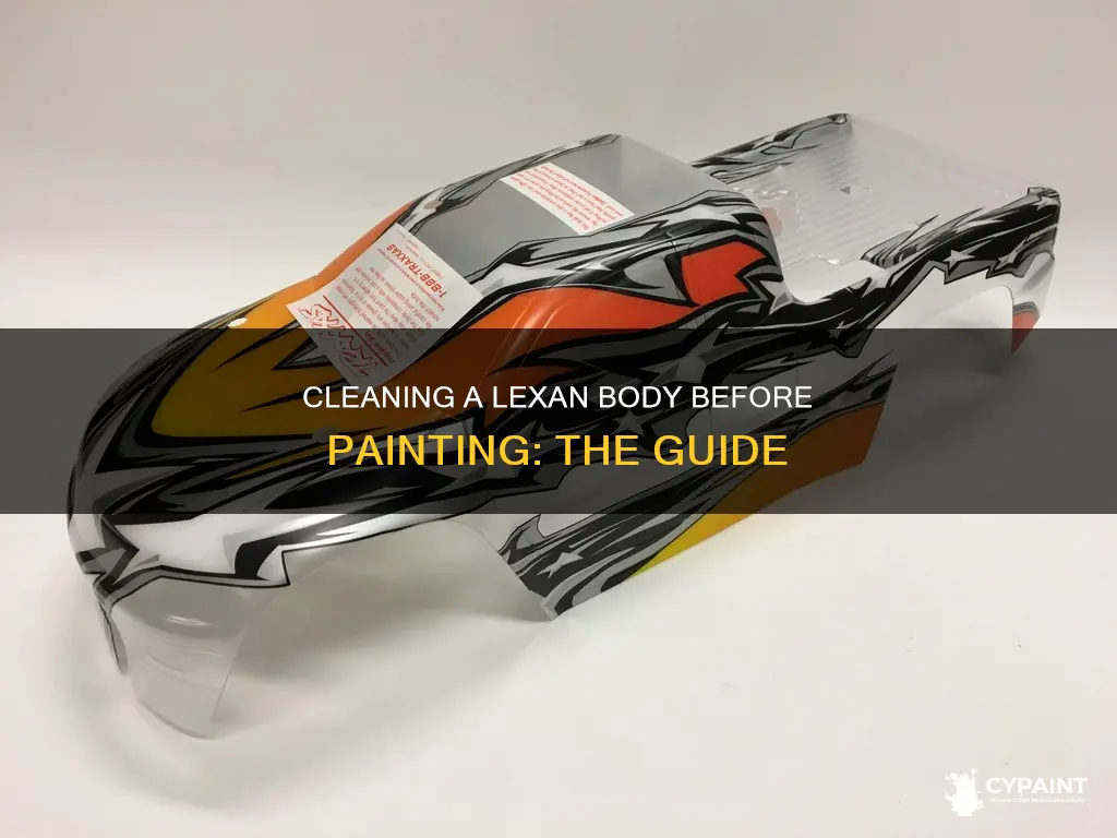 what to wash new lexan body with pre paint
