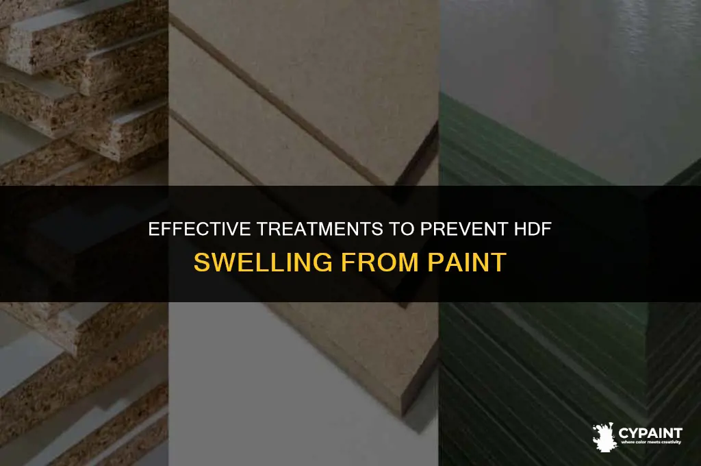 what treat hdf to keep it from swelling from paint