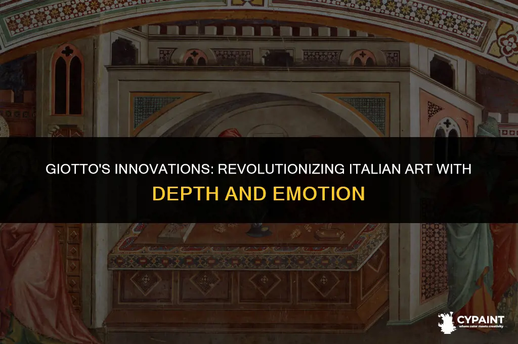 what two new elements did giotto bring to italian painting