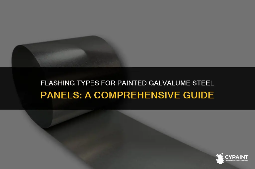what type flashing are recommended for painted galvalume steel panels
