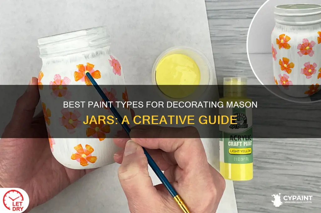 what type if paint is tequired to paintmasonjars