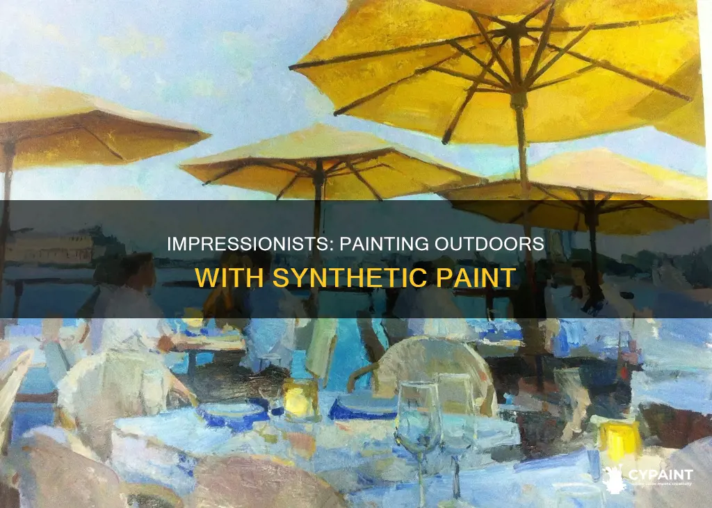 what type of artist painted outdoors with synthetic paint