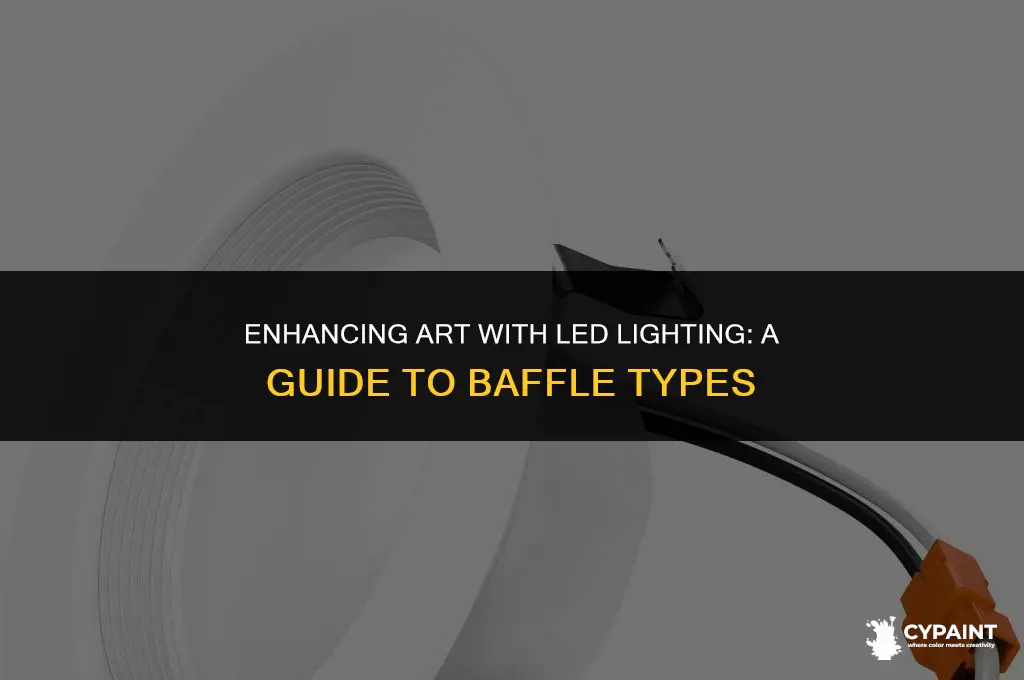 what type of baffle led lighting to highlight a painting