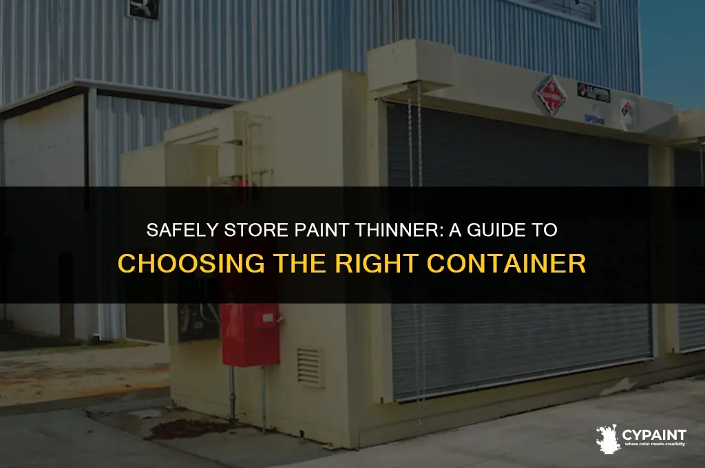 what type of container can you put paint thinner in