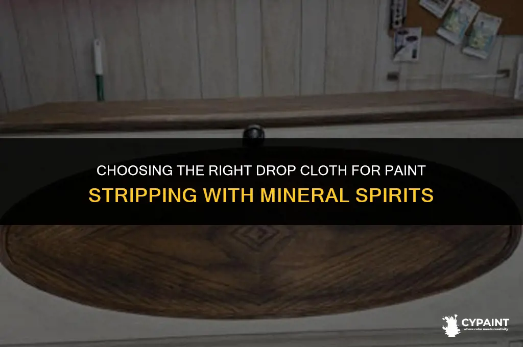 what type of drop cloth for paint stripping mineral spirits
