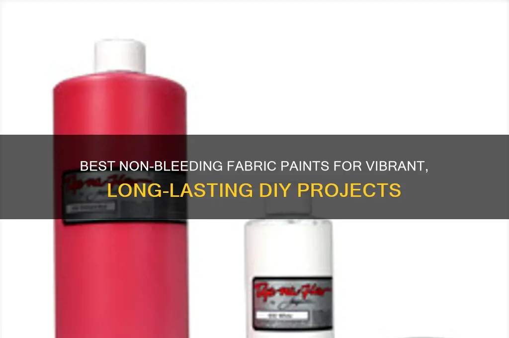 what type of fabric paint does not bleed