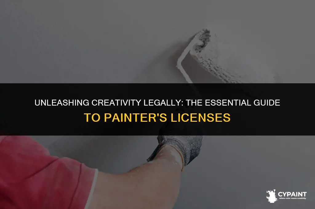 what type of license is required for a professional painter