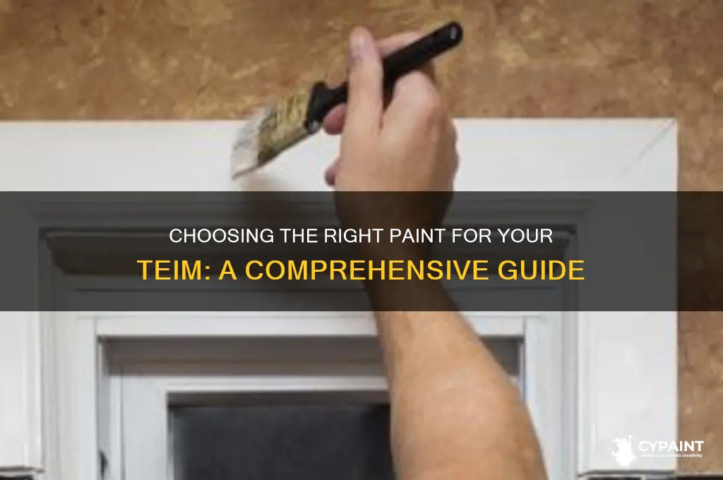 what type of paint shoild i paint teim