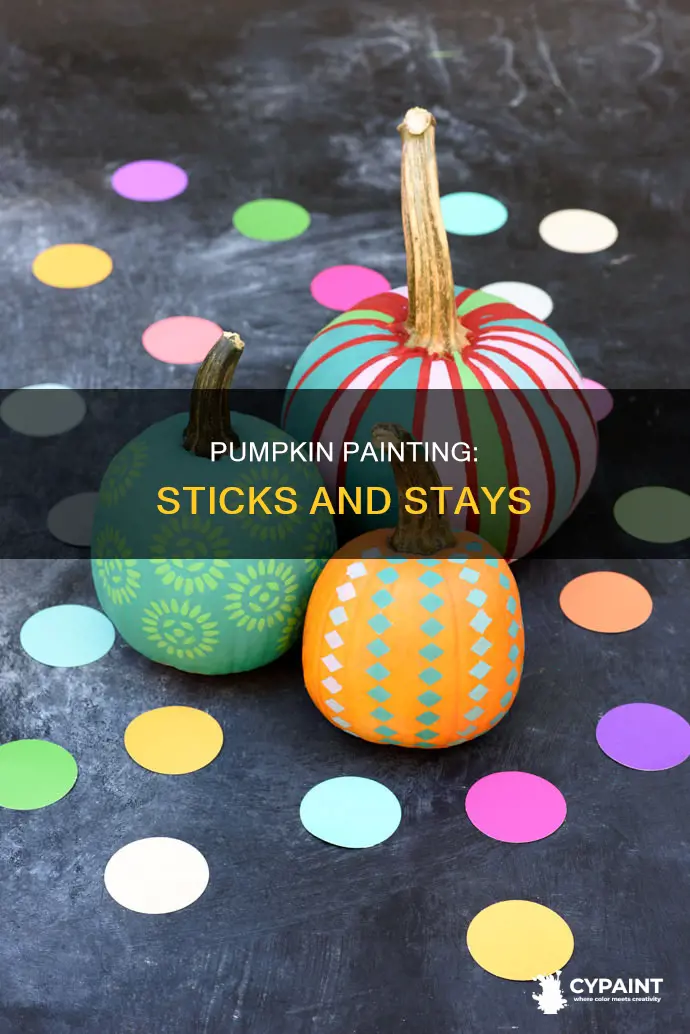 what type of paint sticks and stays n pumpkins