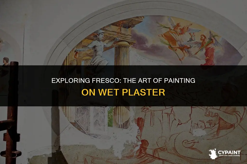what type of painting is done on a wet plaster