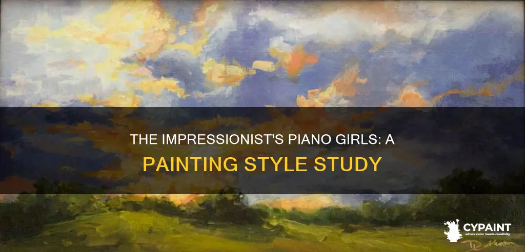 what type of painting is girls at the piano