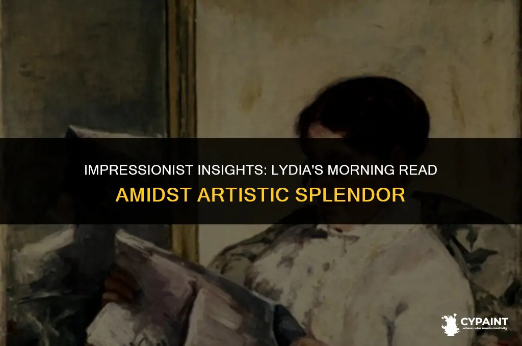 what type of painting was lydia reading the morning paper