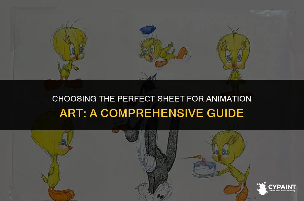 what type of sheet to paint on for animation art