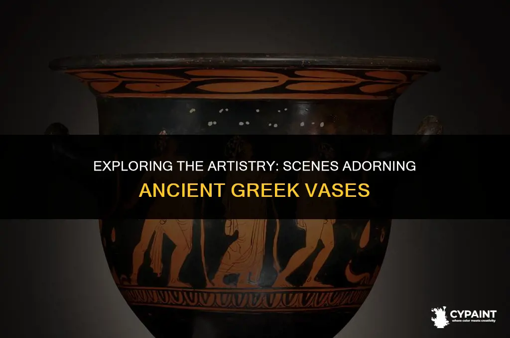 what types of scenes are found painted on greek vases