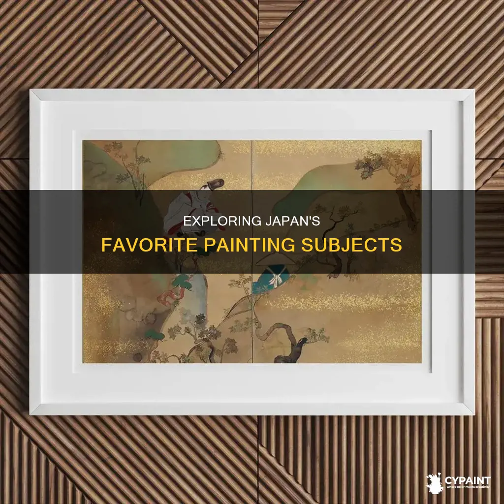 what was a popular subject for paintings in japan
