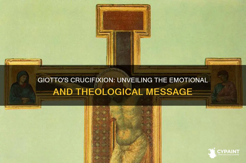 what was giotto saying in his crucifixion painting