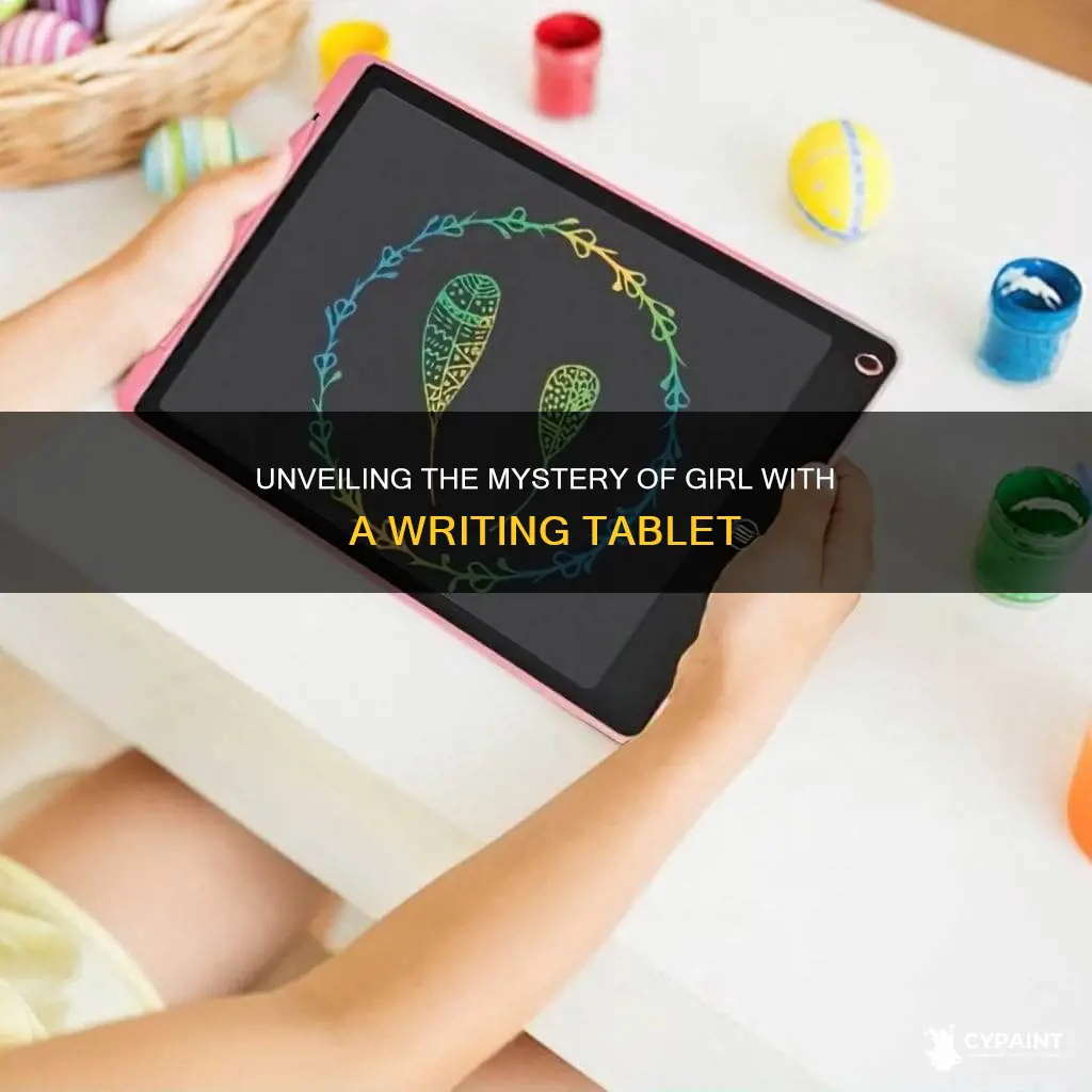 what was girl with a writing tablet painted on