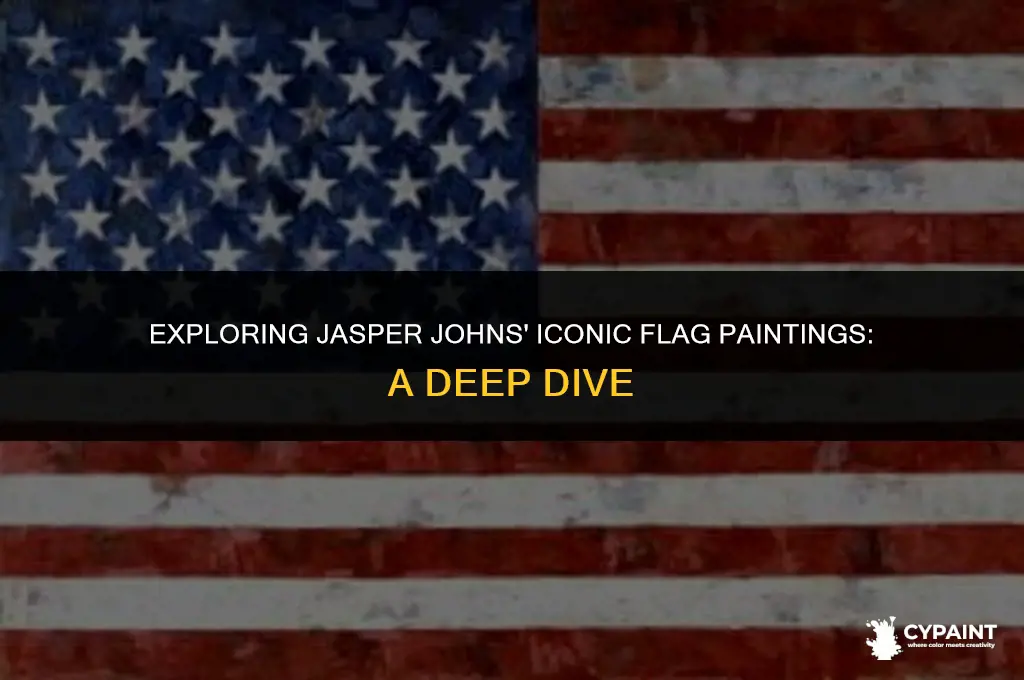 what was jasper johns paintings of flags and such about