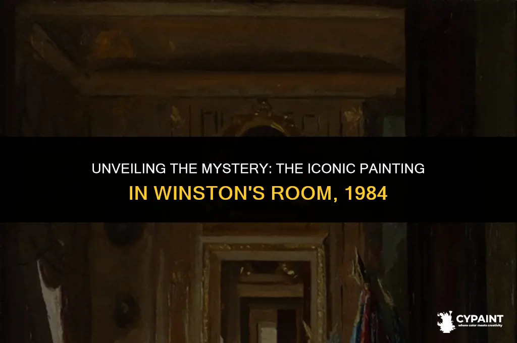 what was on the painting in winston room in 1984