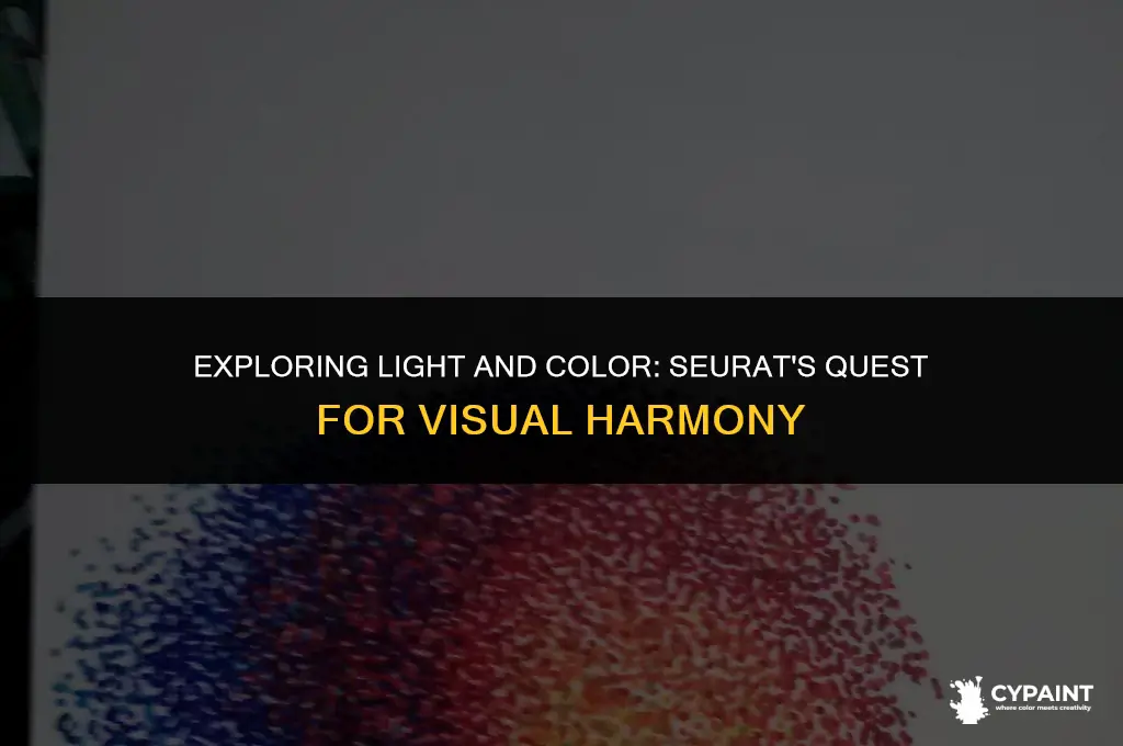 what was seurat primarily interested in exploring in his paintings