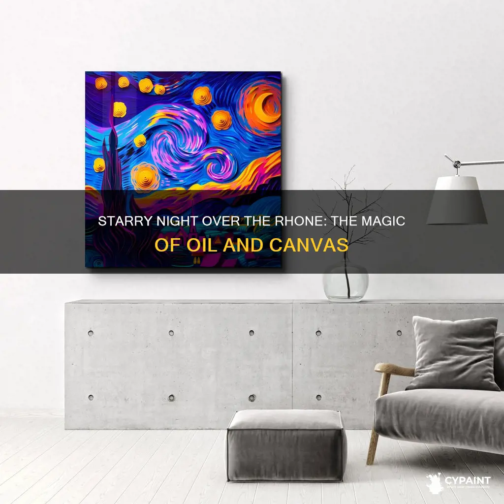 what was starry night over the rhône painted with