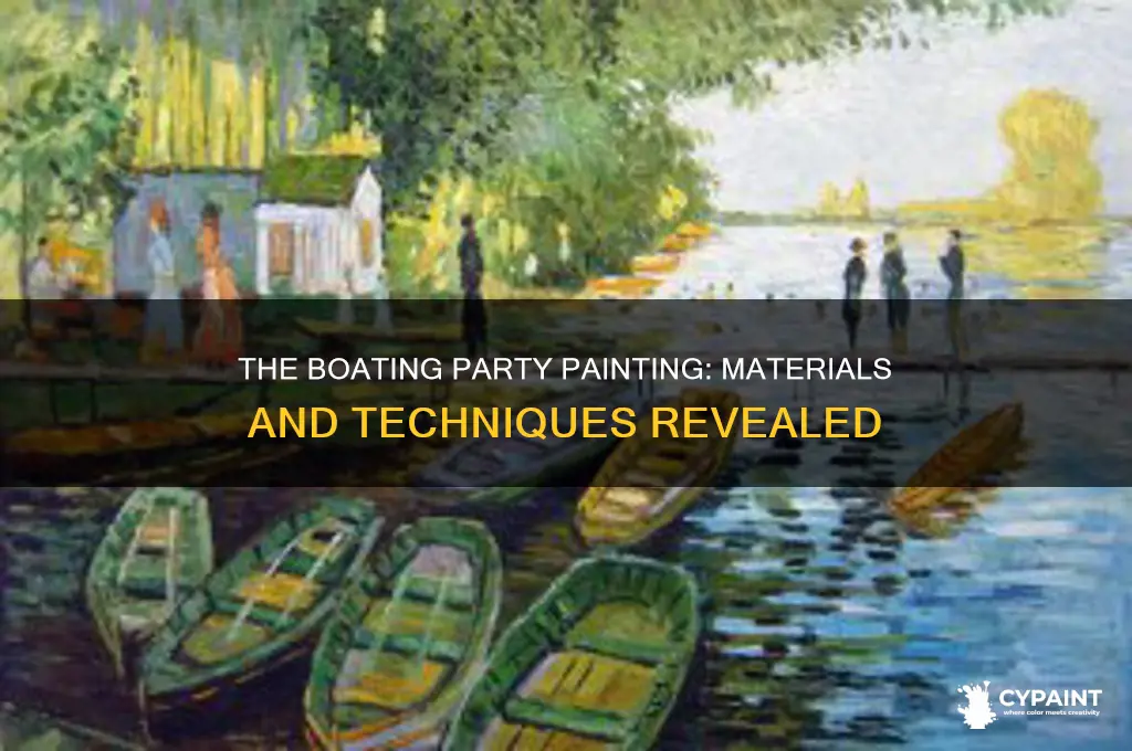 what was the boating party painting made of
