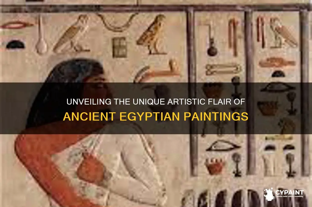 what was the distinctive style of egyptian paintings