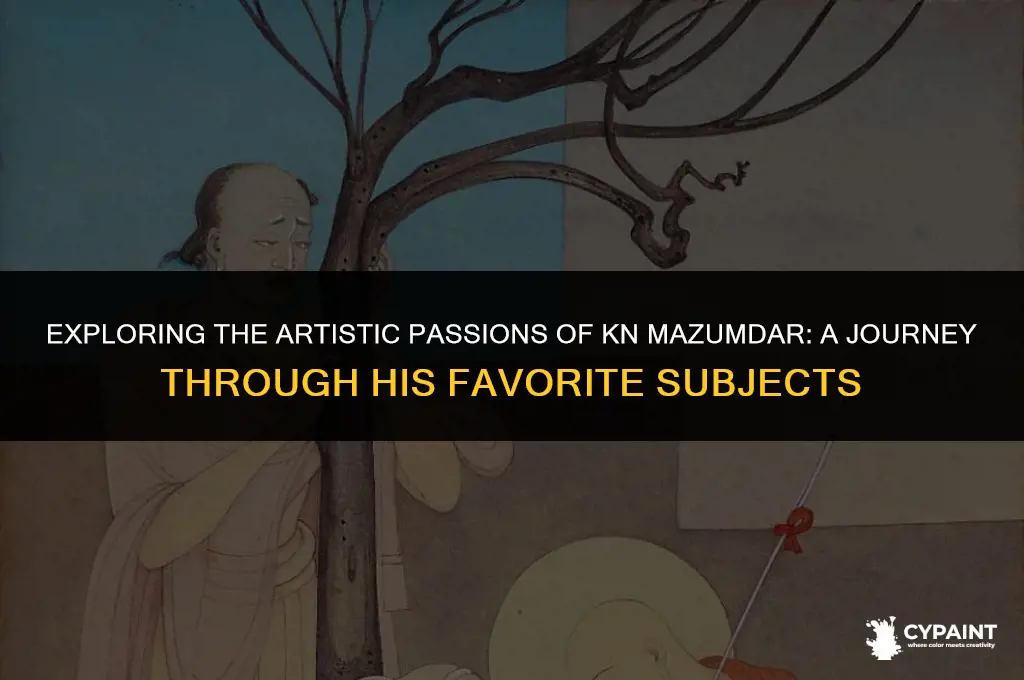 what was the favourite subject matter of kn mazumdar painting