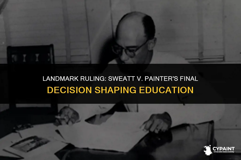 what was the final decision of the sweatt v painter